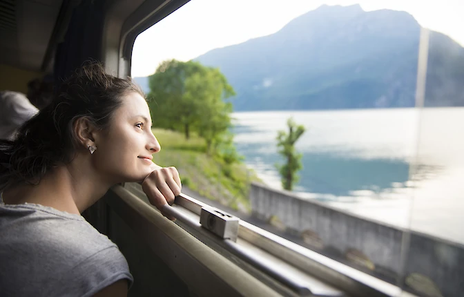 Main image linking to post titles: These Pacific Northwest Train Trips Have Waterfalls, Mountains, and Boutique Hotels Worth the Detour