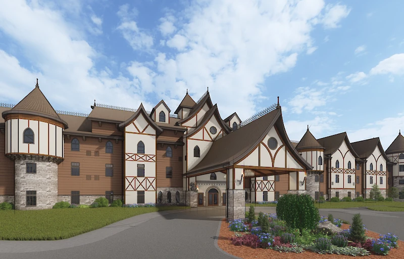 Main image linking to post titles: This Medieval-Themed Hotel Is Wisconsin Dells’ Most Imaginative New Opening—With a Giant Dragon, Enchanted Pools, and Sprawling Family-Friendly Entertainment